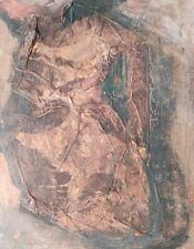 Abstract Painting on Cardboard./MIXED TECHNIQUE/Brutal Art.:/ABSTRACT ART.