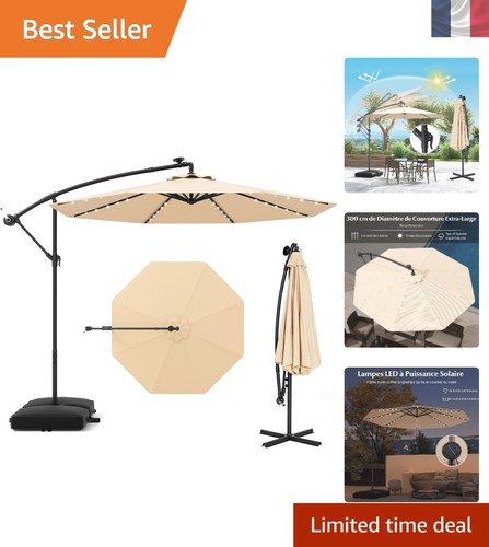 Goplus parasol déporté 3x3m - goplus,