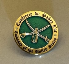 Confrérie du Sabre d’Or Lapel Pin – Official Champagne Sabering Society Emblem