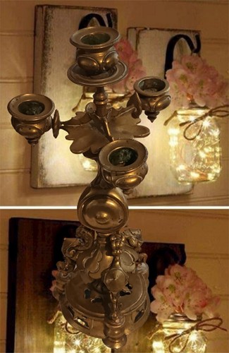 Ancien chandelier bronze - ancien,
