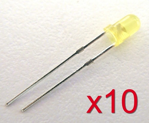 Lot 10x led diode jaune - lot, 3mm