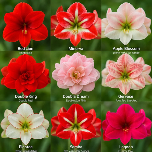 Amaryllis bulbs variety mix - amaryllis, 9