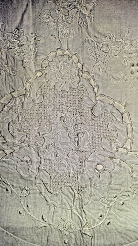 Ancien drap coton parure - ancien,