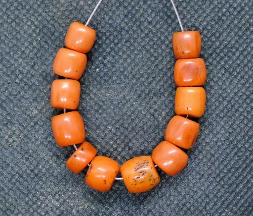 Lot perles 9mm corail - lot,