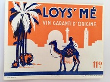 Antique LOYS'ME Algerian Wine Label