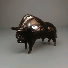 Statuette Taureau En Verre