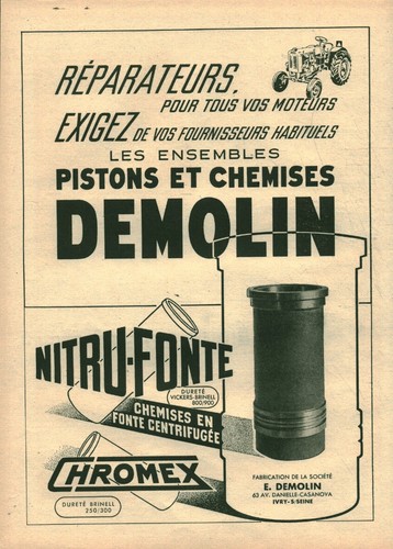 Publicité ancienne pistons
