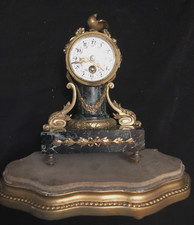 Louis XVI bronze pendulum clock bird decor