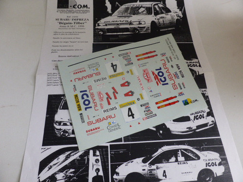 Decals subaru impreza - 1:24,