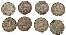 SUISSE ;LOT de 8 monnaies 1/2