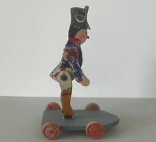 ANTIQUE PAINTED WOODEN FLOOR TOY SOLDIER GUARD NAPOLEON ARTICLE