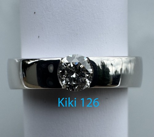 Bague solitaire blanc 18 - solitaire, or