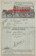 1911 Le Raincy Invoice Horse Transport Coal Bag Cokes Anthracite Ball