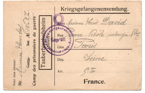Cpa lettre militaria camp - /,