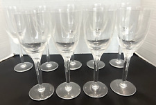 Lalique ANGE Crystal Champagne Flute Glasses Art Deco Set of 9
