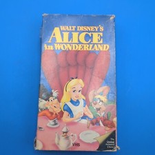 Alice In Wonderland VHS Walt Disney Home Video Black Diamond Slip Case Jacket