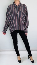 Chemise oversize à rayures en