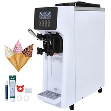 VEVOR Machine à Crème Glacée Appareil à Glace Italienne 10 L/h Type Comptoir