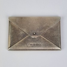 Asprey & Garrard Solid Silver Envelope Card Case Birmingham 2000 9cm Wide 88g