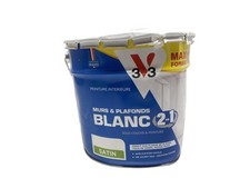 Peinture murale V 33 112298 2 en 1 12 l blanc satiné