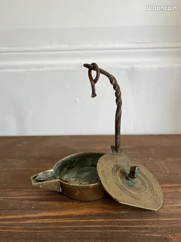 Ancienne lampe huile rat - ancienne,