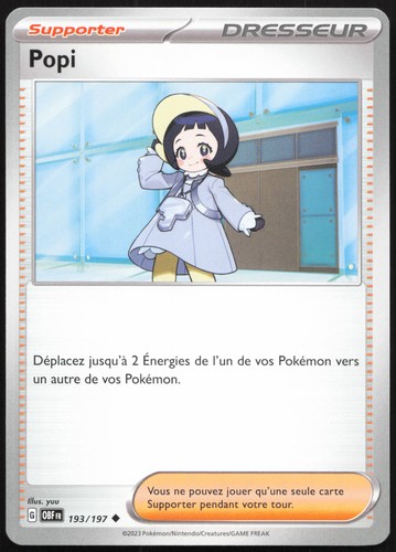 Carte pokémon popi 193 - carte,