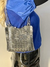 Large Silver Metal Sparkle Bag