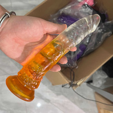 Orange DIldo Anal Butt Gode Sexuels Jouets Réalistes Femmes Stimulations G-spot