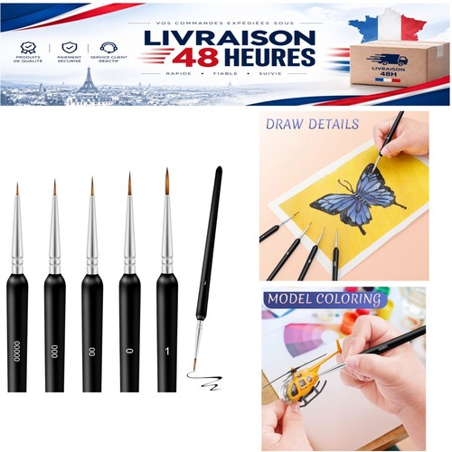 Pinceaux peinture fins - fins, 5