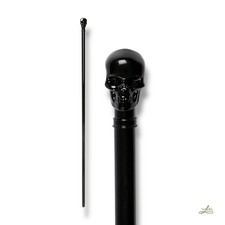Alexander McQueen Dandy Black Skull Cane – Black, One Size, Made in Italy