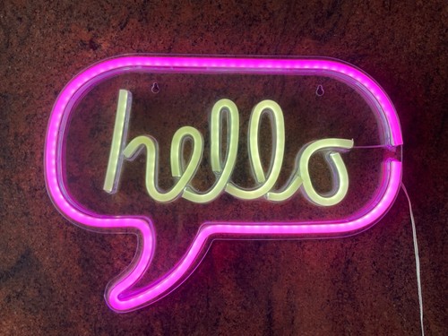 Néon led hello bulle - néon,