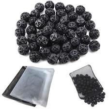 90 Pcs Aquarium Fish Tank Filtre 18mm Bio Boules Bio-Balls pour Filtration Ne...