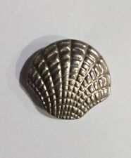 Pin's Saint Jacques de Compostela, religion, silver molded metal shell