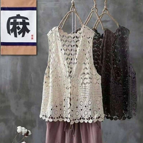 Gilet dentelle noire pour - en,