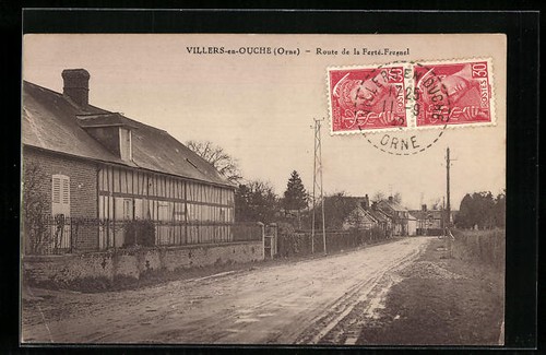 Cpa villers ouche route - cpa,