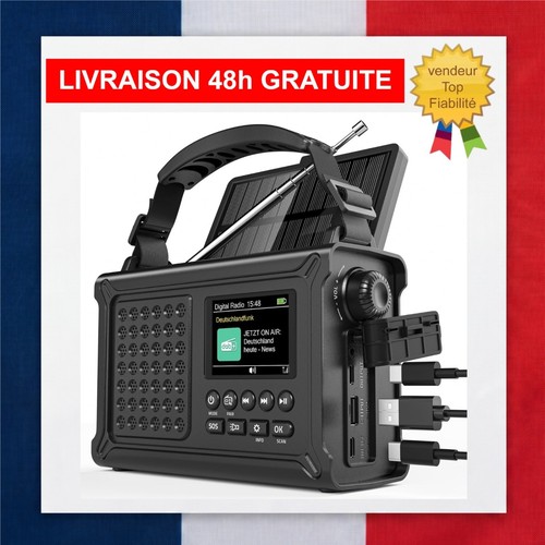 Radio manivelle 12000 mah - manivelle,