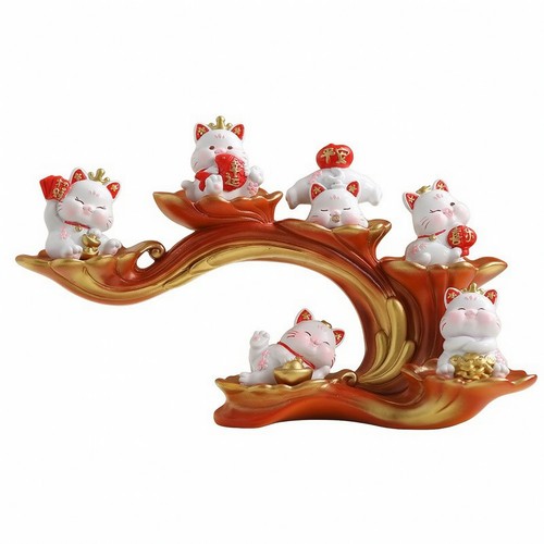 Statuette chat avec support - statuette,