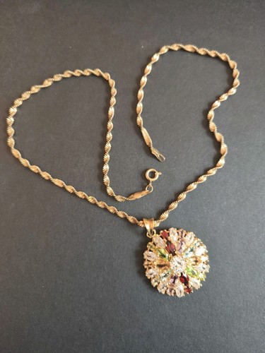 Collier vermeil rosace - collier,