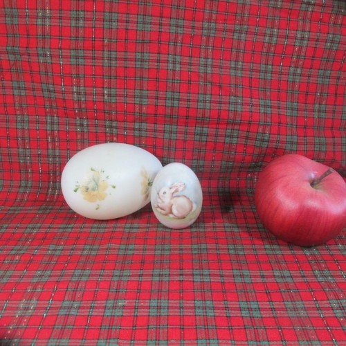 Pair glass eggs - eggs,, victorian