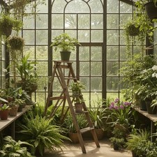 Ancien Escabeau Pliant de