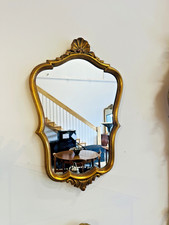 Antique Louis XV Style Gilded Wood Mirror - Shell Decor - 344025
