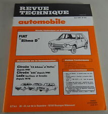 Repair Manual Revue Technique Fiat Ritmo D / Citroën CX & GSA status 04/1982