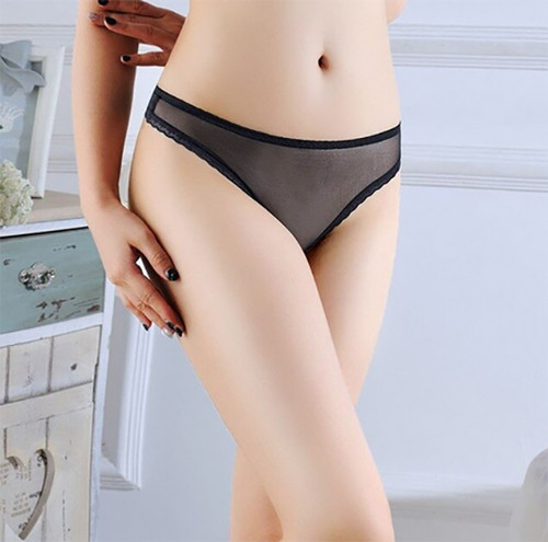 String transparent noir nylon