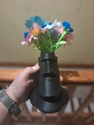 Vase plastique moaï art déco - vase,