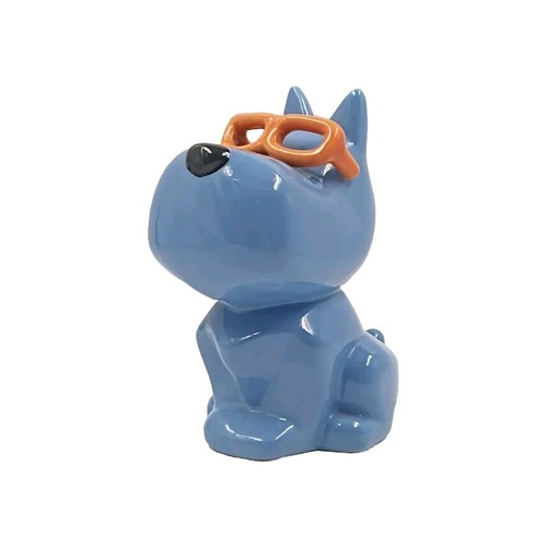 Tirelire chien bleu - bleu, à