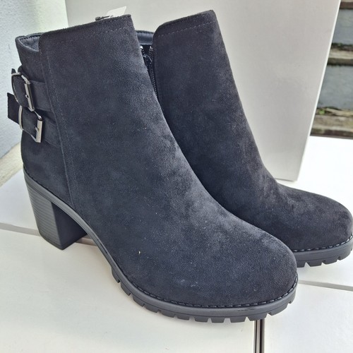 Bottines talon daim noir - talon,