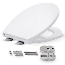 AREBOS Abattant de WC avec système d'abaissement automatique Duroplast ovale