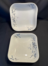 Antique 50 Jahre Zeh Scherzer Bavaria Blue Rose Square Nested Serving Bowl Set