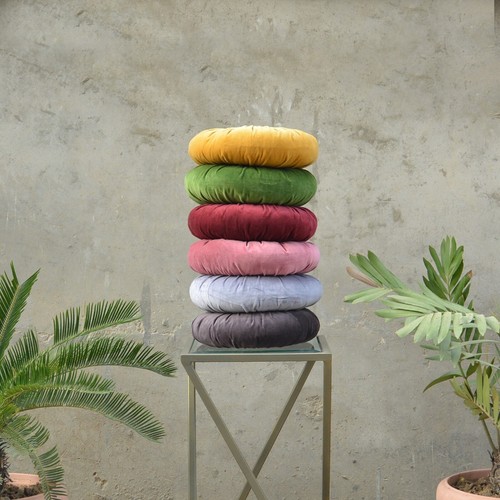 Coussin chaise rond - coussin, plissé