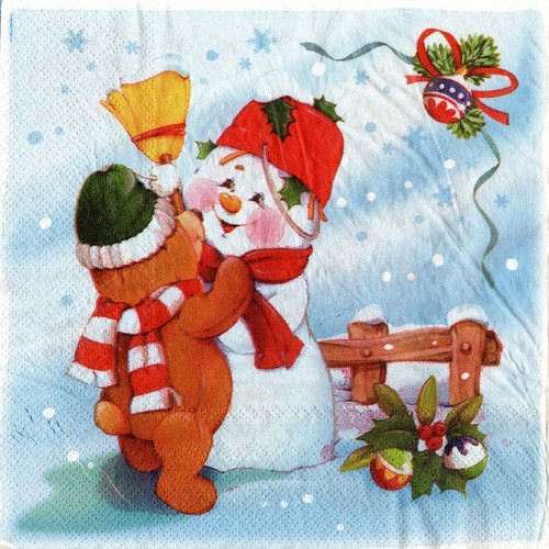 Serviettes papier noël - papier,
